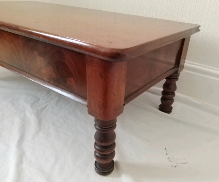 Antique Georgian Mahogany Coffee Table, Signed Joshua Neave.