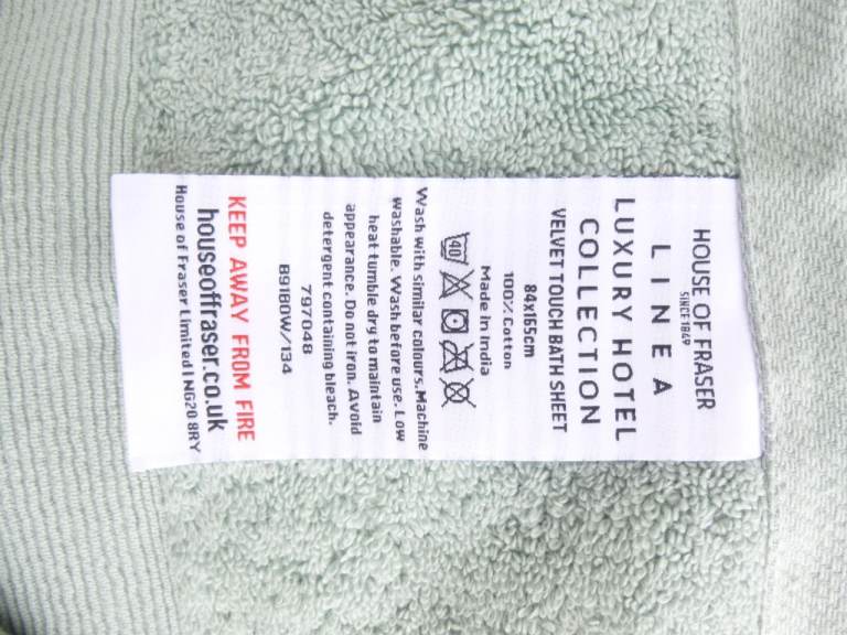 RRP £30 each: 2 x Brand New House of Fraser Bath Sheets Thick 675gsm 84x165cm