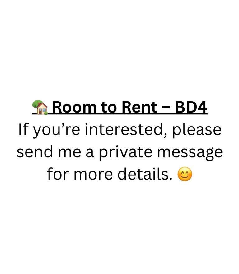 Room to rent in BD4 