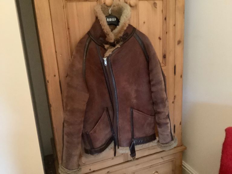 CIRRUS LEATHER & SHEEPSKIN FLYING JACKET. Size M-L