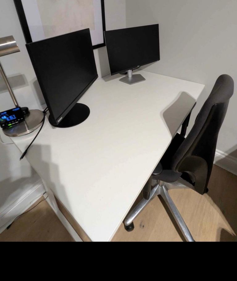 Large white desk