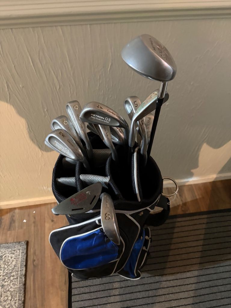 Golf clubs and bag 
