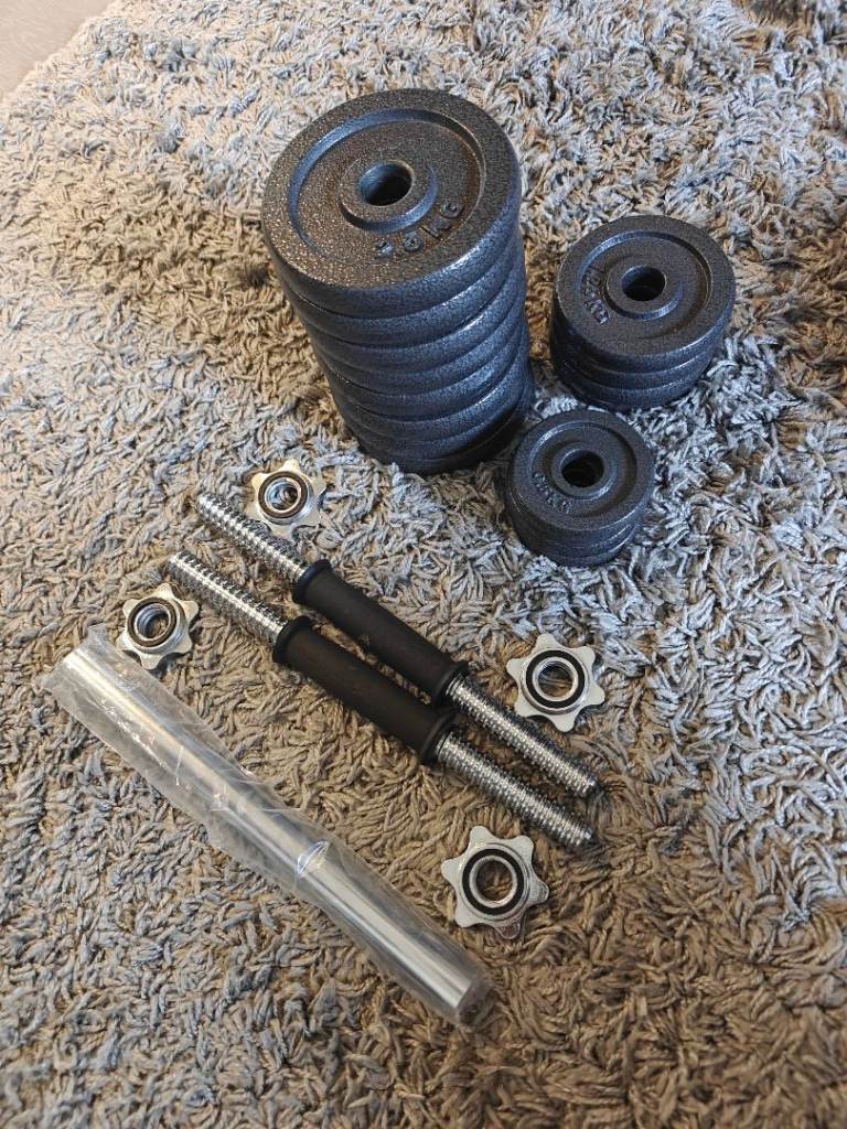 AMONAX Adjustable Dumbbell Set with Barbell Connector - 30kg