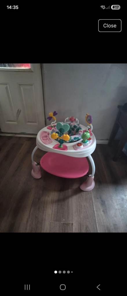 image for Baby girls bouncer jumperoo activity table 
