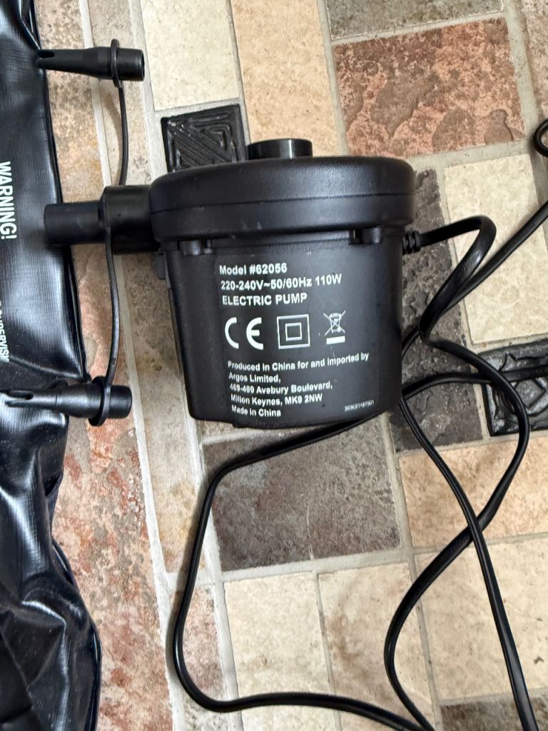 Airbed and pump