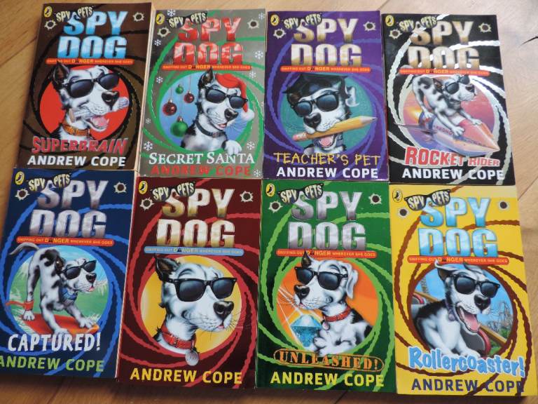 8 Spy Dog Paperback Books By Andrew Cope