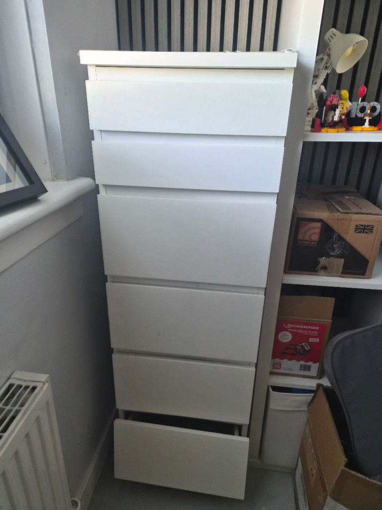 Malm slim 6 drawer unit. For spares or repair 