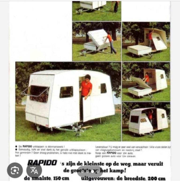 1980s folding caravan 