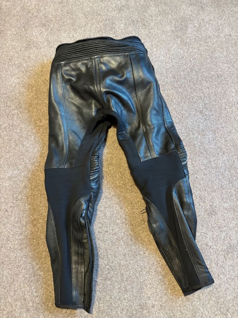 Hideout leather  motorcycle trousers. 