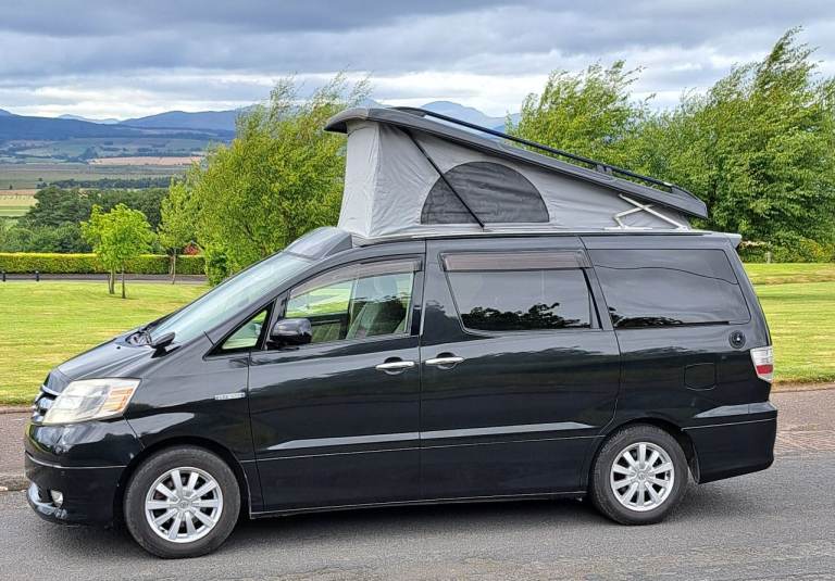 Toyota Alphard Hybrid petrol campervan, automatic transmission, pop top roof, 12 months MOT