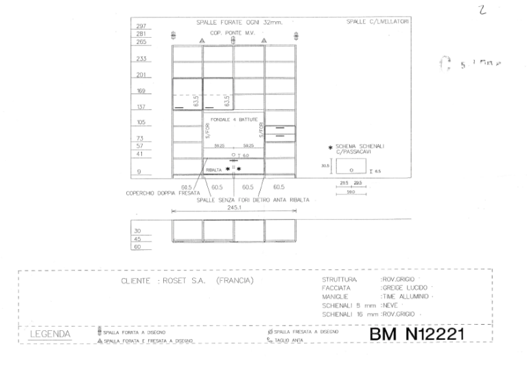 Cinna Concerto Bookcase + TV Unit In Grey Oak with Lacquer Drawers and Doors
