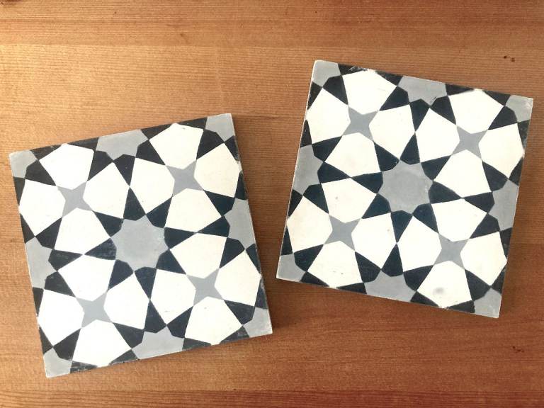 image for Geometric encaustic cement&pigment Moroccan tiles.