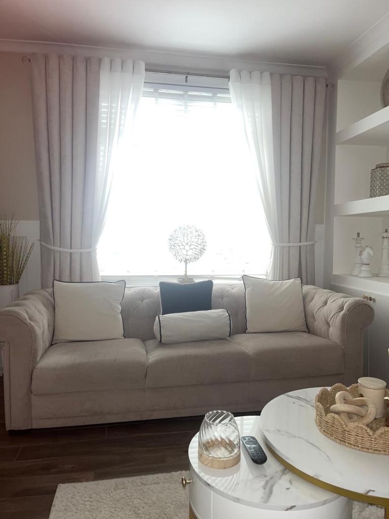 Lovely Beige Fabric Sofa with Good Condition 