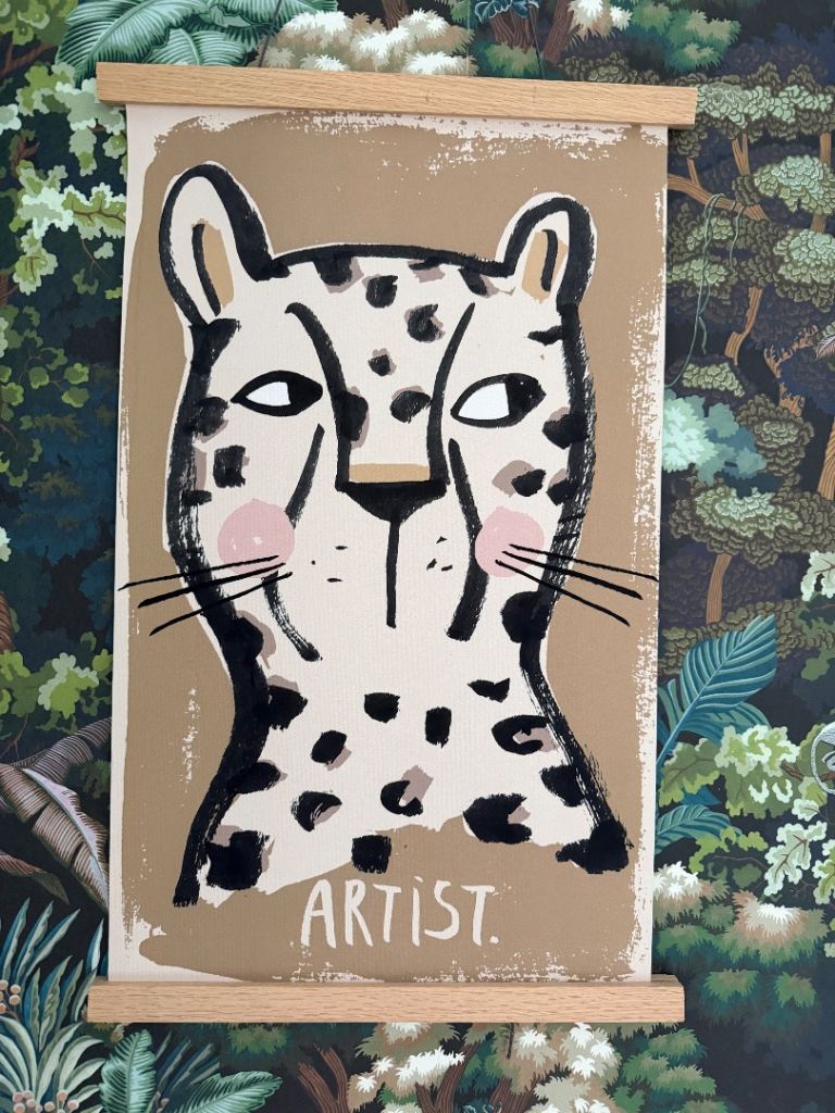 Studio Loco Leo nursery kids wall hanging art canvas 