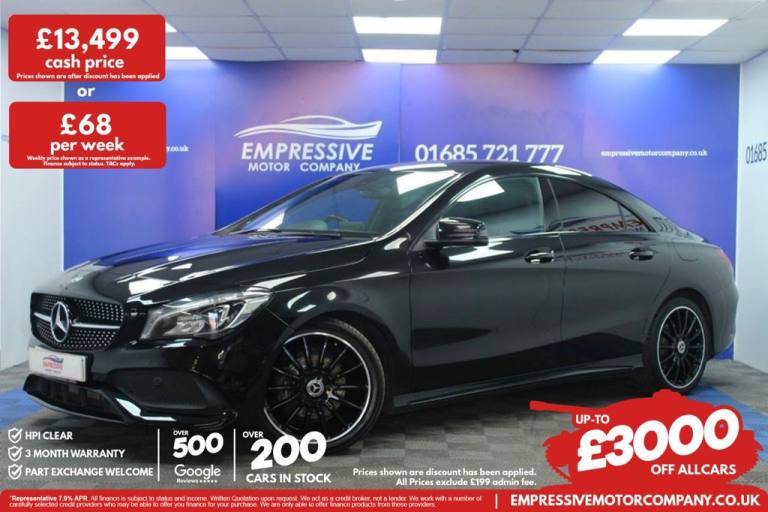 2018 68 MERCEDES-BENZ CLA 1.6 CLA200 AMG LINE NIGHT EDITION COUPE 4DR PETROL MAN