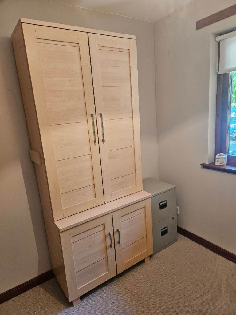 Storage cabinet, filing cabinet and computer desk.