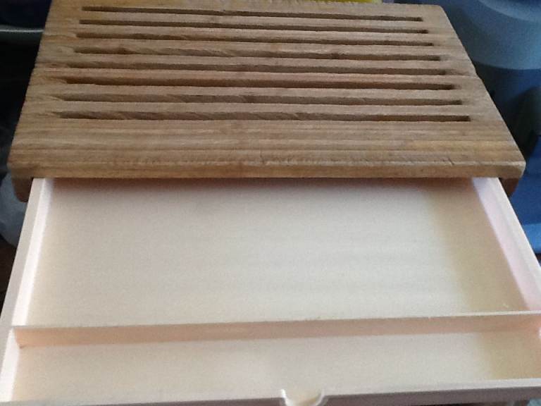 Alessi / A & G Gasparini Cutting Board with Crumble Collection Drawer , Brown