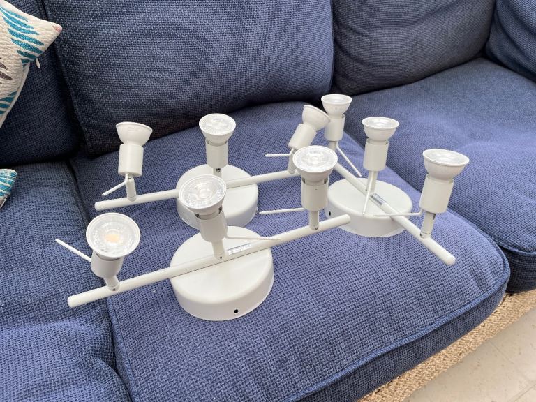 Set of 3 metal spot lights