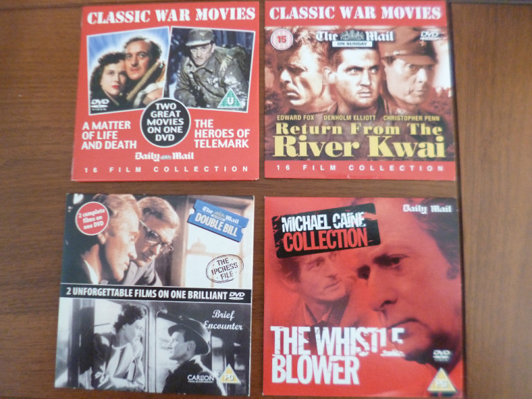 12 ex Newspaper promo DVDs, film’s inc. The Hero’s of Telemark