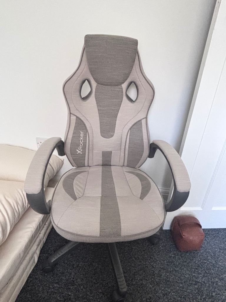 Maverick PC Office Gaming Chair - Beige, As Good As New