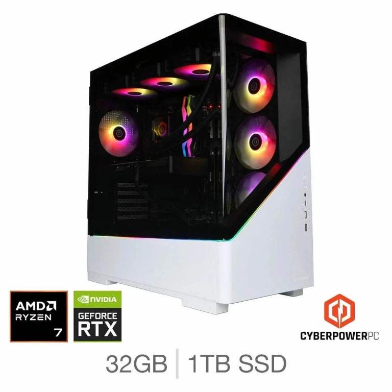 CyberPower Gaming PC AMD Ryzen 7 32GB RAM 1TB SSD NVIDIA GeForce RTX 5080