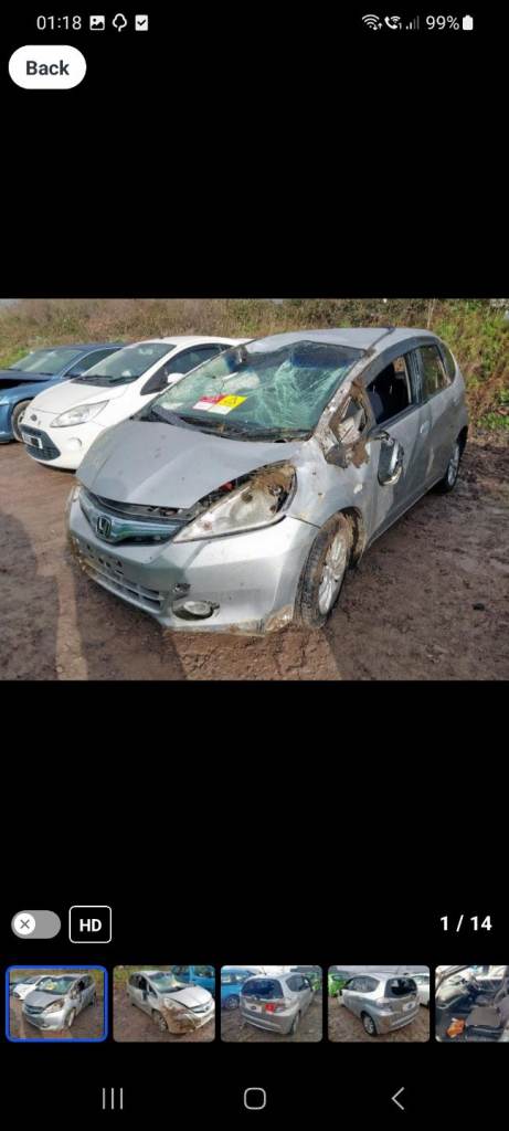 Honda fit hybrid 2013 breaking 