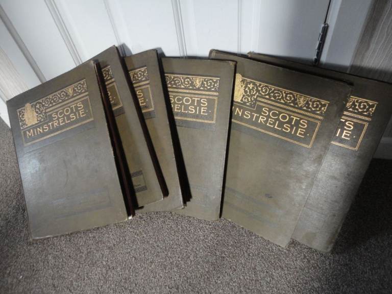 image for antique scots minstrelsie scottish music sheets, 1892, 6 volumes, 