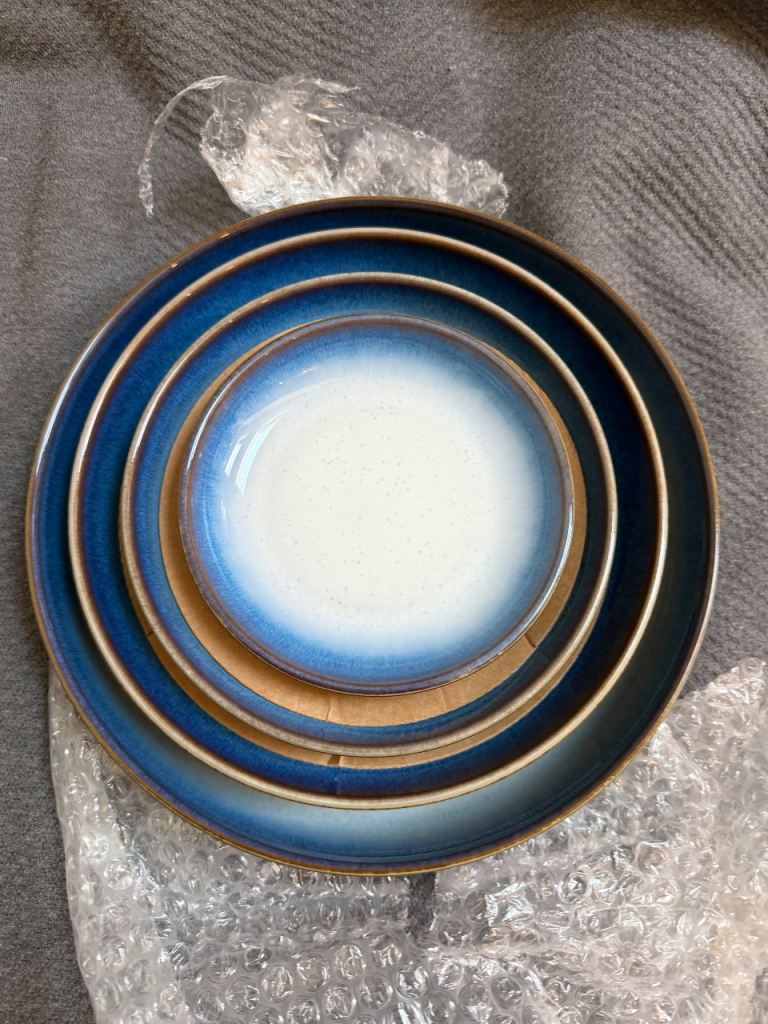 Denby Blue Haze 4 Piece Nesting Bowl Set - Brand New RRP £100+