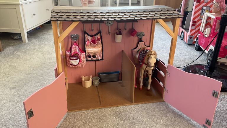 Our Generation stable, horse box, truck and trailer and ambulance 