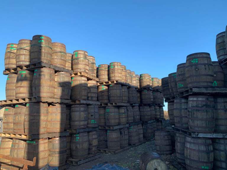 Solid Oak Whiskey Barrel