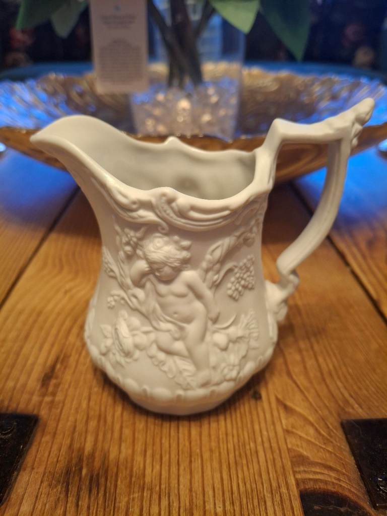 Portmeirion Pottery British Heritage Collection White Parian Ware Milk Jug