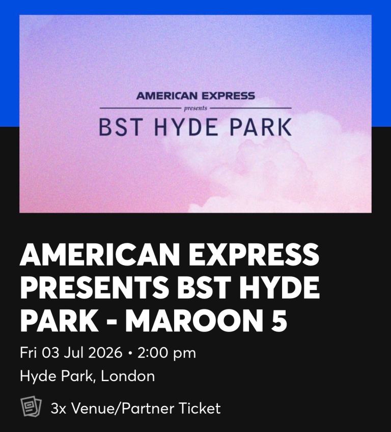 BST Hyde park Friday 3 July - Maroon 5