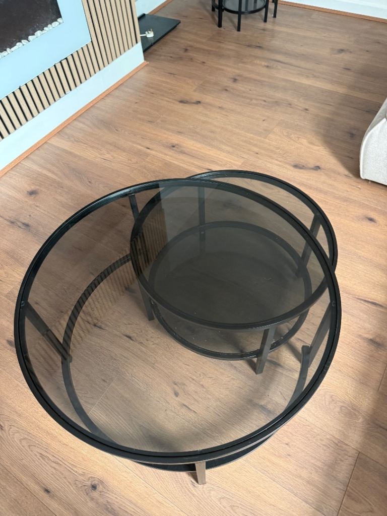 Round Coffee Table & Side Table Set 