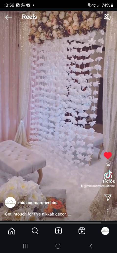 Nikkah partition decor 