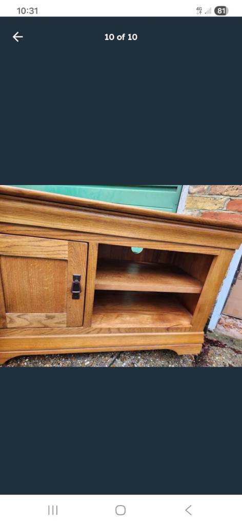 Oak furniture land French rustic tv unit