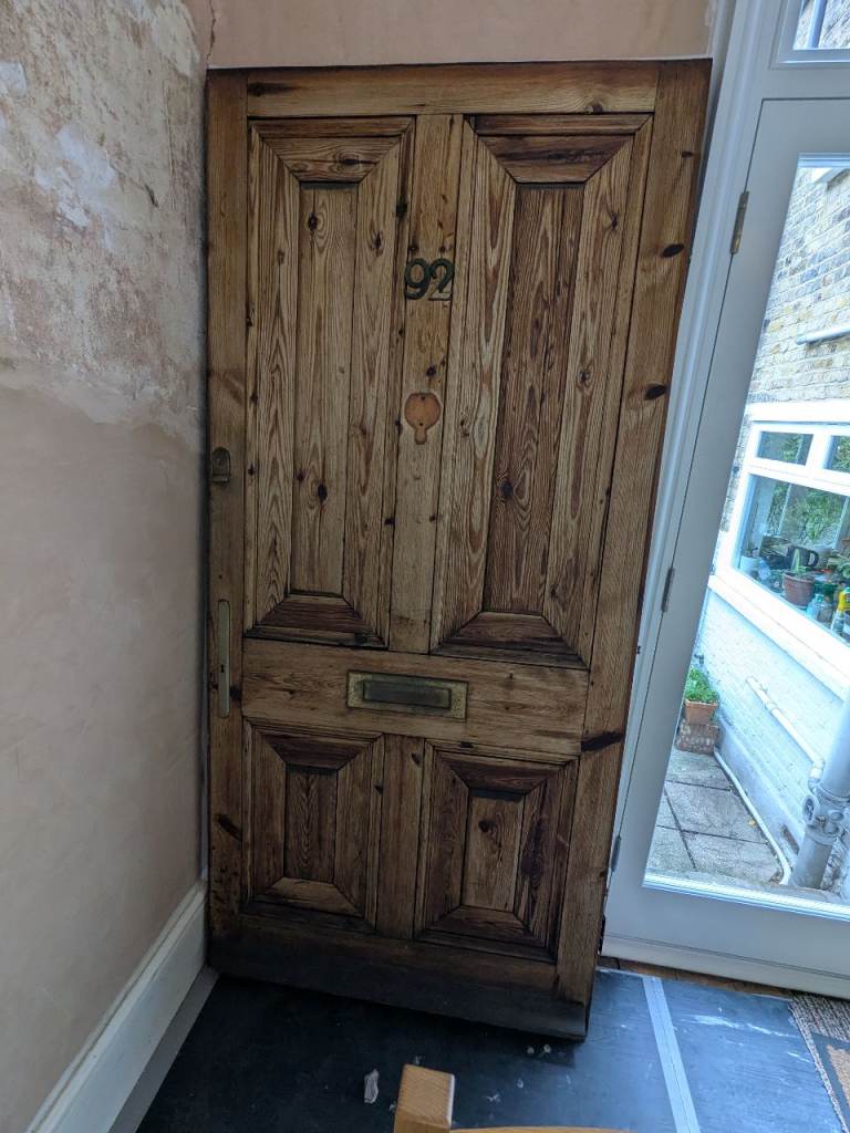 Solid pine external front door
