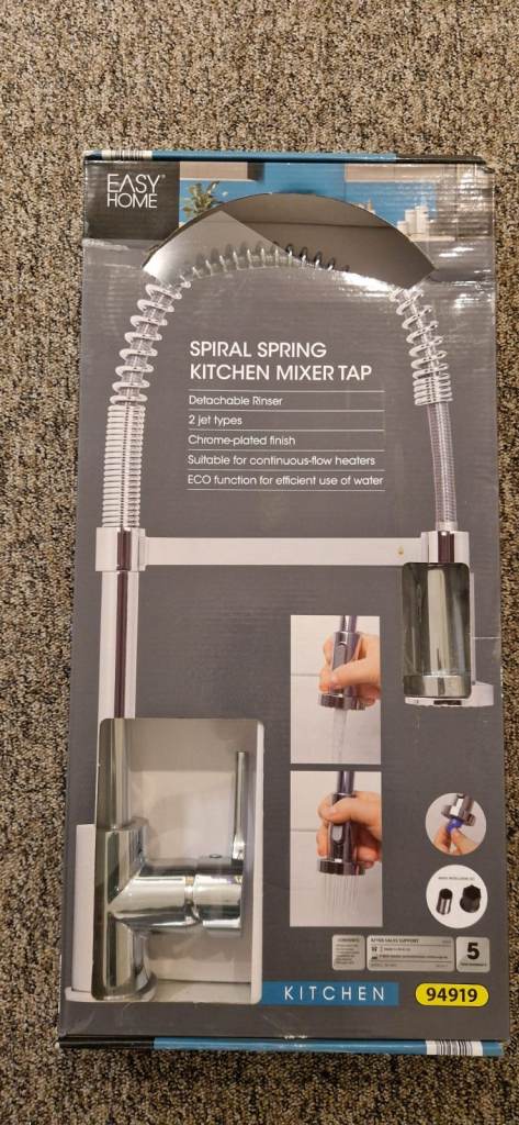 image for ✨ Brand New EASY HOME Spiral Spring Kitchen Mixer Tap – £35