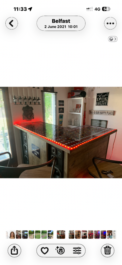Man cave and built in sound system 