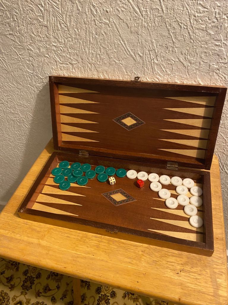 Vintage backgammon set