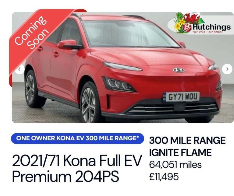 2021 Hyundai KONA 150kW Premium 64kWh 5dr Auto HATCHBACK ELECTRIC Automatic