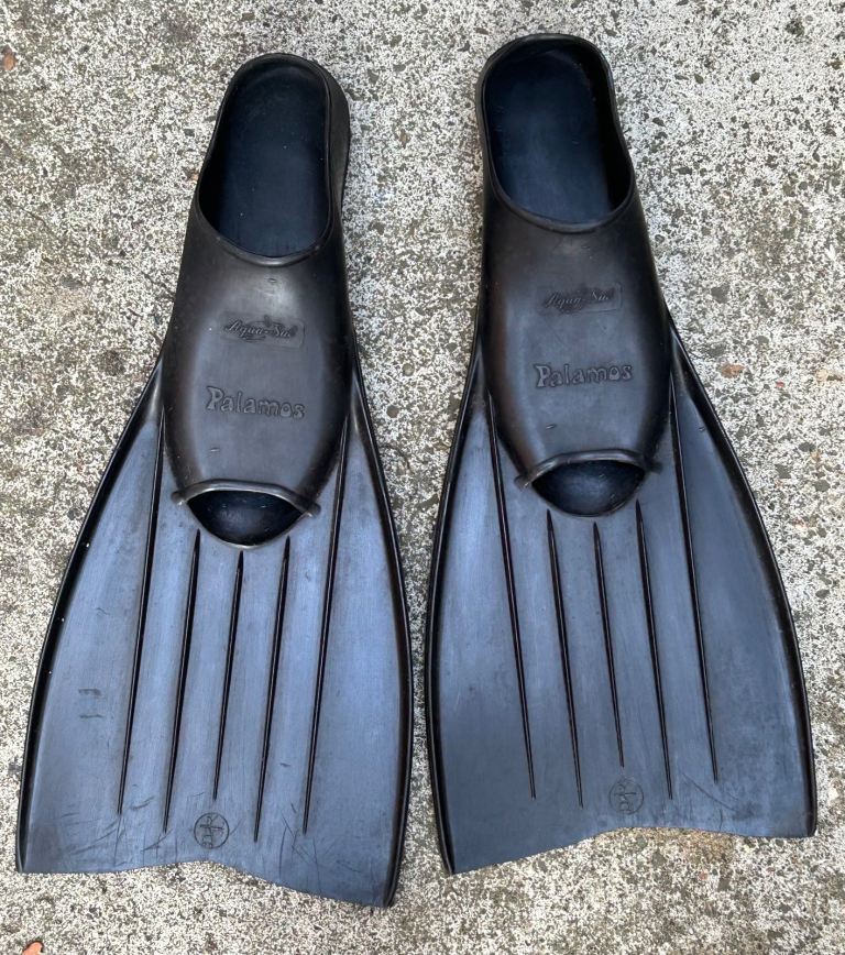 Vintage Extra Black Palamos Aqua Sub Swim Diving Fins/Flippers Size 11-14 Pre-Owned £15