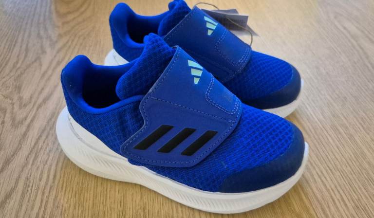 Adidas Kids Runfalcon 3.0 AC Trainers Size 7.5, Blue Toddlers