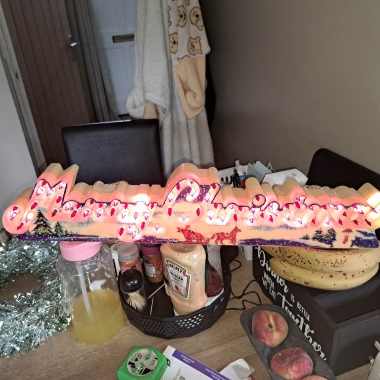 Light Up Merry Christmas Decoration