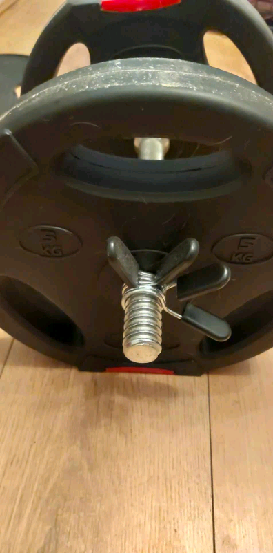image for 2x5kg weight plate with dumbell bar