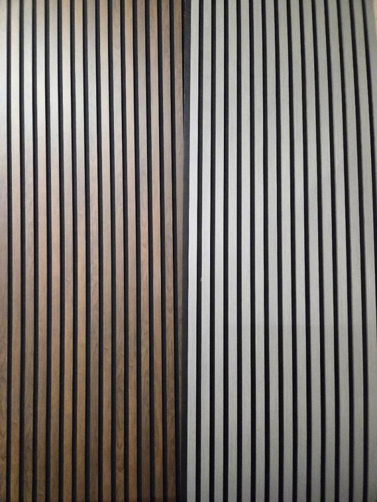 240*60cm wall panels. Acoustic panels. Wooden panels. Media wall panels Grey Oak Black Marble 