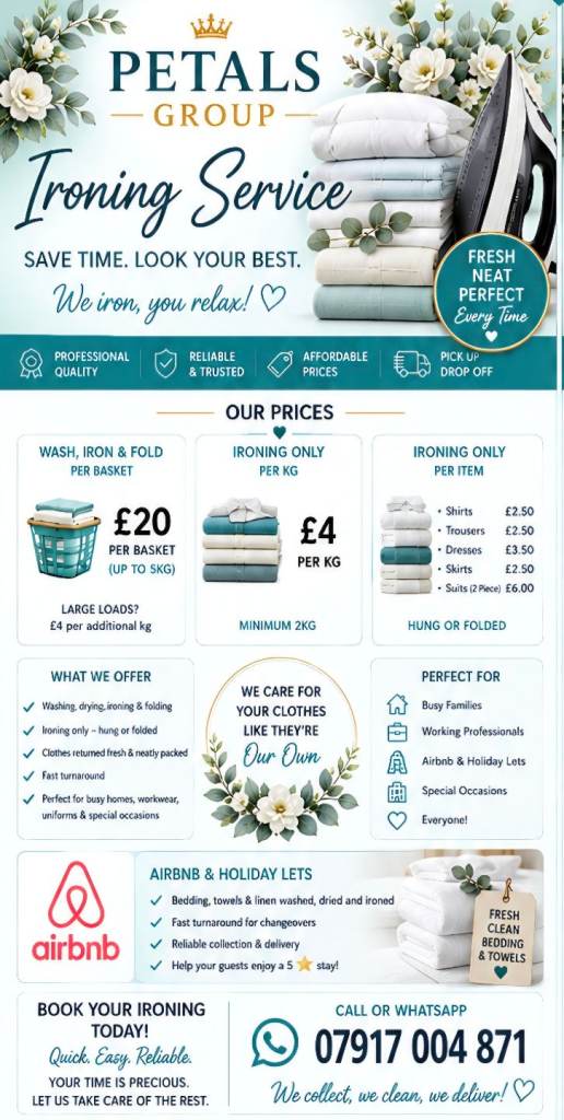 Laundry & Ironing Service| Air b&B and Holiday Let Linen