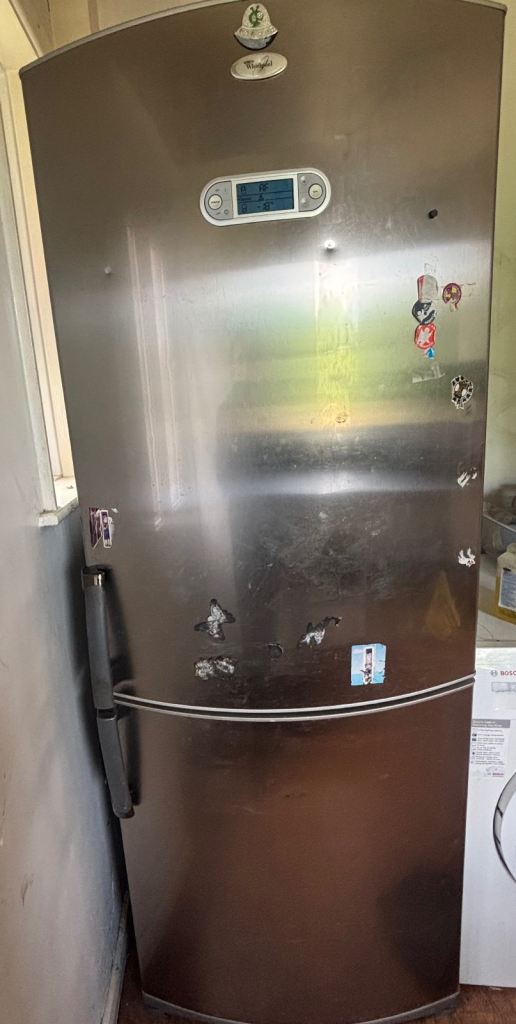 FREE Whirlpool Fridge Freezer - Silver, Fully Working