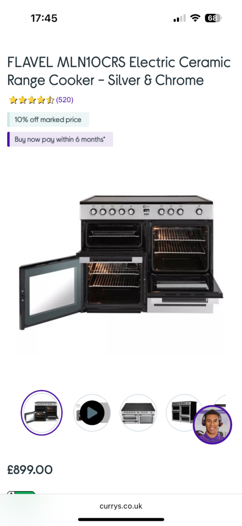 FLAVEL range cooker