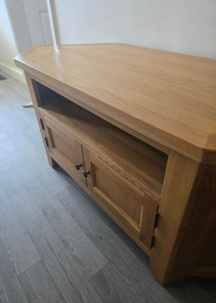 Wooden Corner TV Unit – Good Condition