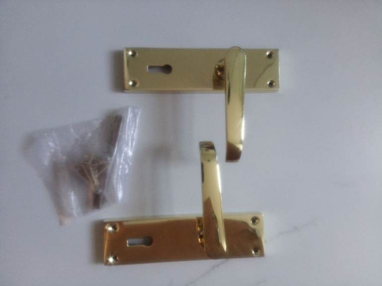 Door handle  internal Gold and silver finish new  Job Lot